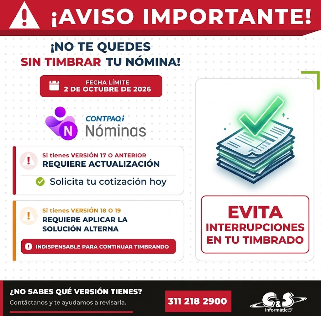 🚨 ¡ATENCIÓN NÓMINAS! Evita el bloqueo en el timbrado de tu empresa